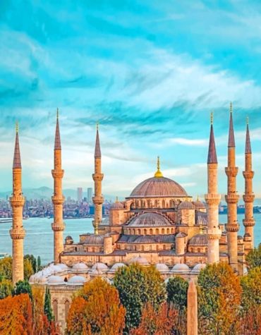 The Blue Mosque Turkey Paint By Numbers
