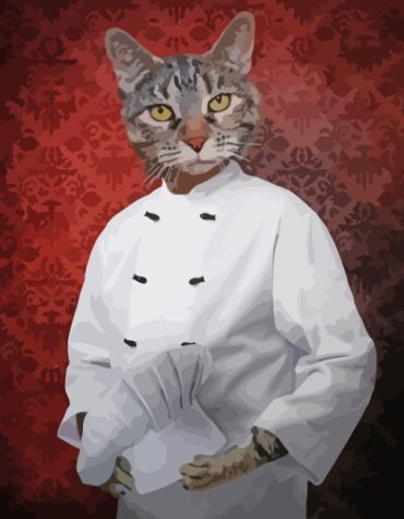 Chef Cat Animal Painting Paint By Numbers