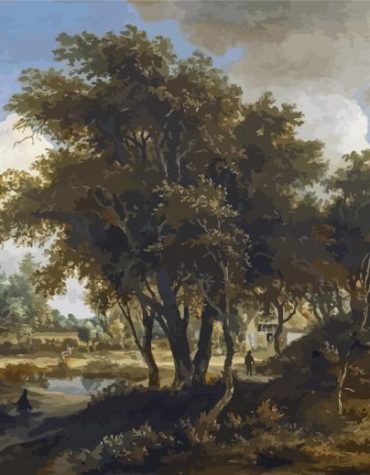 Cottage Nature Scene Paint By Numbers