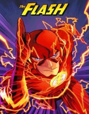 The Flash Animated Hero Paint By Numbers