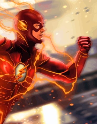The Flash Superhero Paint By Numbers