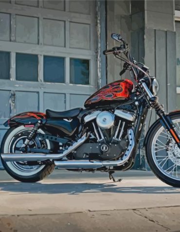Harley 72 Engine Art Paint By Numbers