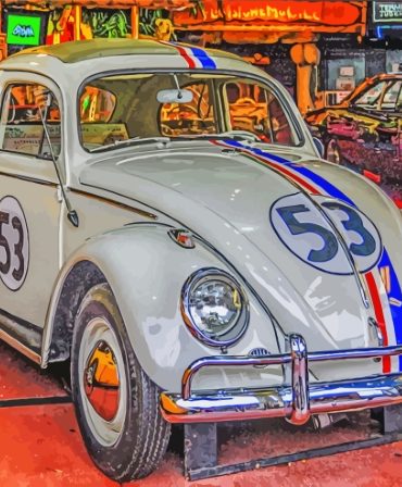 Classic Herbie Car Paint By Numbers