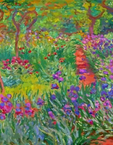 Iris Garden by Monet Paint By Numbers