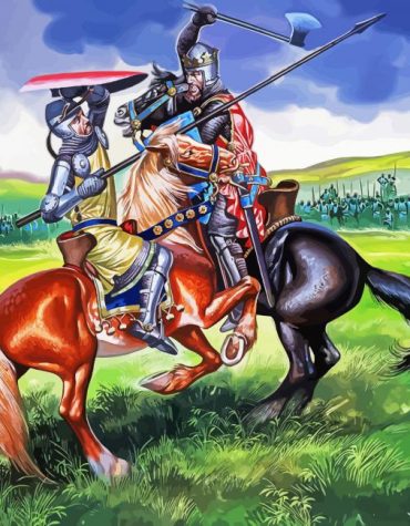Jousting Warriors Paint By Numbers