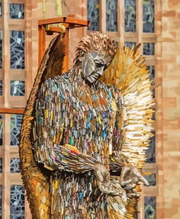 Knife Angel Sculpture Paint By Numbers
