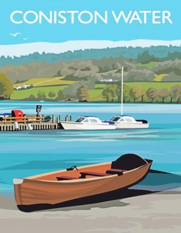 Coniston Water Lake District Scene Paint By Numbers