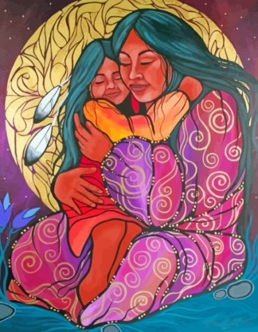 Latina Mother and Child Paint By Numbers