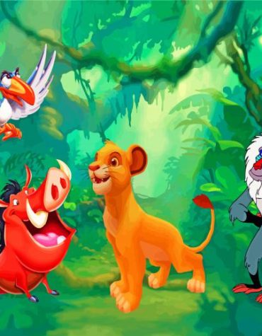 Simba and Friends Paint By Numbers