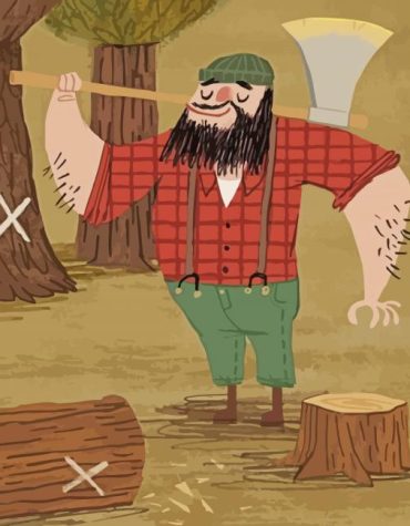 Cartoon Lumberjack Characters Paint By Numbers