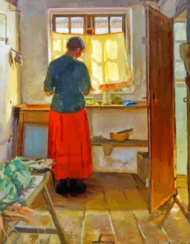 Anna Ancher's Iconic Maid Paint By Numbers