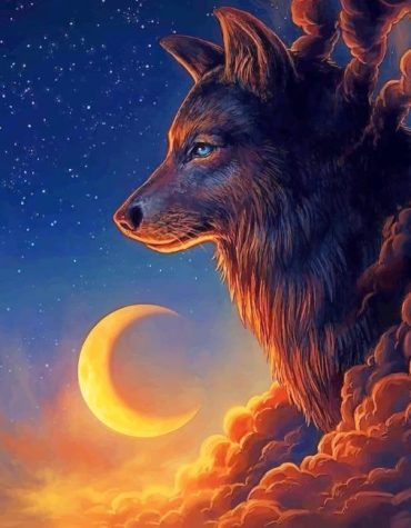 Moonlit Night Wolf Paint By Numbers