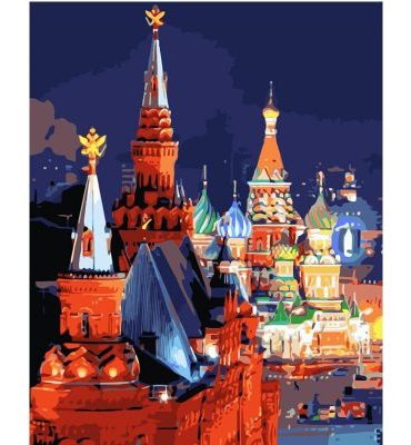 City Nightscape Moscow Paint By Numbers