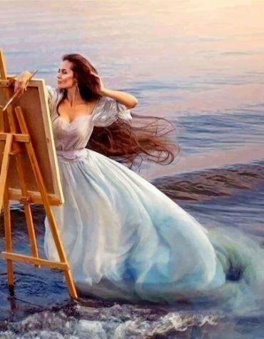 Beach Sunset Woman Paint By Numbers