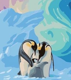 Penguin Family Winter Scene Paint By Numbers
