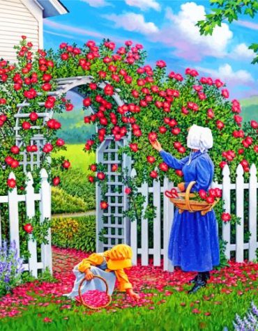 John Sloane's Rose Arbor Paint By Numbers