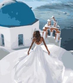 The Santorini Bride Greece Paint By Numbers
