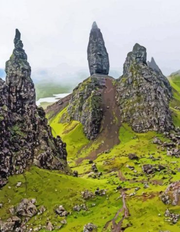 The Storr Scottish Landscape Paint By Numbers