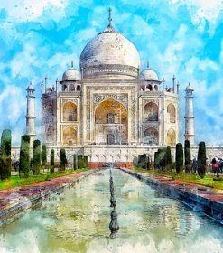 Taj Mahal India Landmark Paint By Numbers