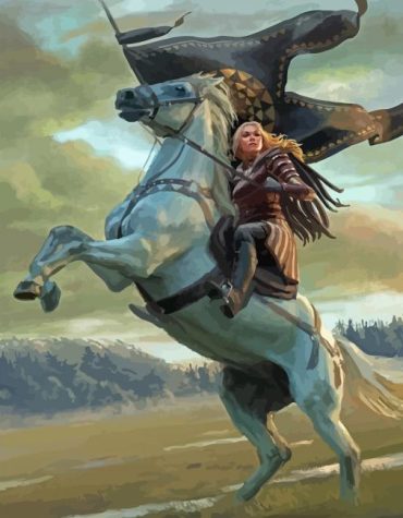 The Warrior Woman on Horse Paint By Numbers
