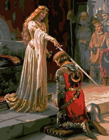 Edmund Leighton's The Accolade Paint By Numbers