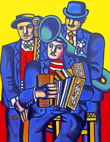 Three Musicians Abstract Paint By Numbers
