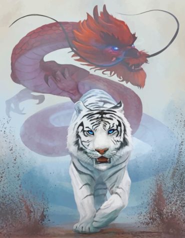 Panthera Tigers and Dragon Paint By Numbers