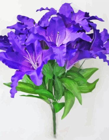 Tiger Purple Flower Bouquet Paint By Numbers