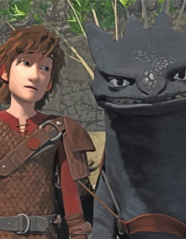 Hiccup and Toothless Adventure Paint By Numbers