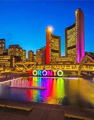 Toronto Night View Paint By Numbers