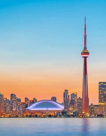 Toronto Skyline Sunset Paint By Numbers