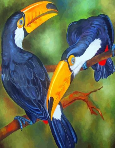 Colorful Toucans Bird Paint By Numbers