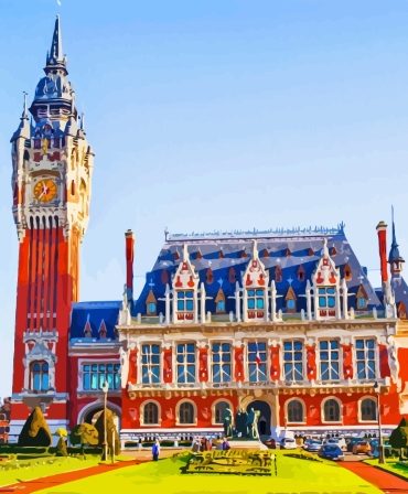 Town Hall Belfry in Calais Paint By Numbers