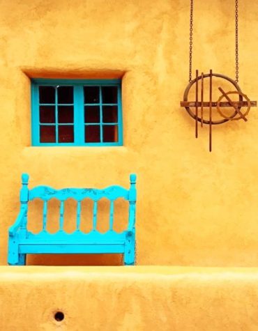 Blue Window Scene Santa Fe Paint By Numbers