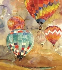 Colorful Balloons Landscape Paint By Numbers