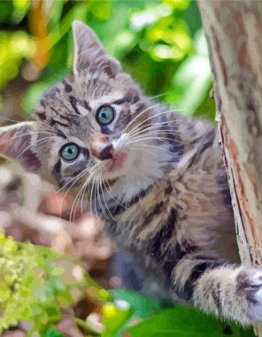 Tree Kitten Family Paint By Numbers