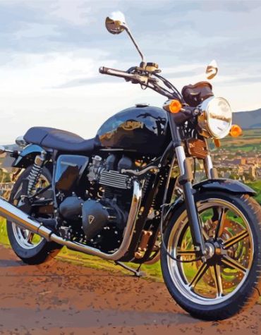 Triumph Bonneville Motorcycle Paint By Numbers