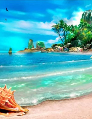 Tropical Seascape Paint By Numbers