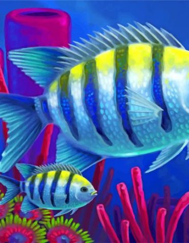 Tropical Ocean Scene Paint By Numbers