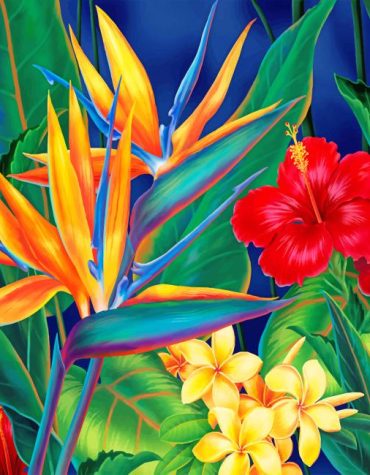 Tropical Bird of Paradise Paint By Numbers