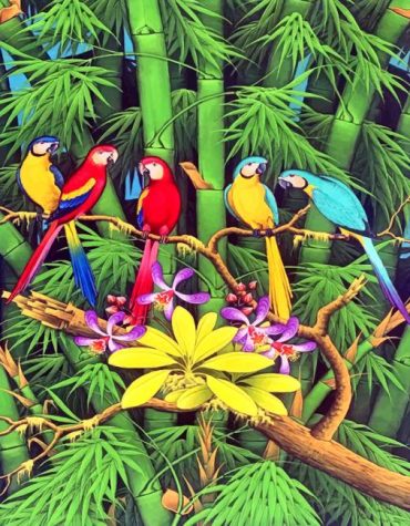 Tropical Macaw Birds Paint By Numbers