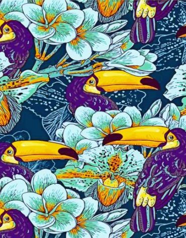 Tropical Toucans Bird Paint By Numbers