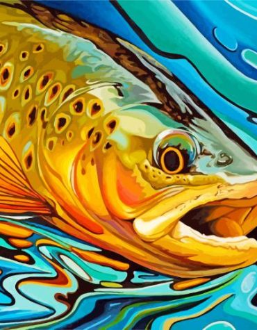 Trout Fishing Adventure Paint By Numbers