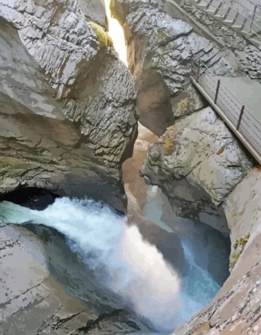 Trummelbach Waterfalls Switzerland Paint By Numbers