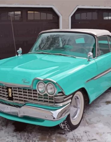 Classic Turquoise Plymouth Paint By Numbers