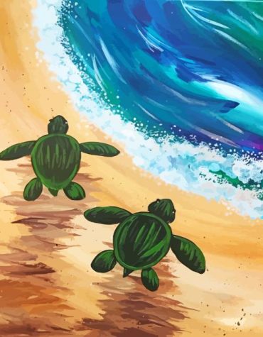 Sea-Inspired Baby Turtles Paint By Numbers