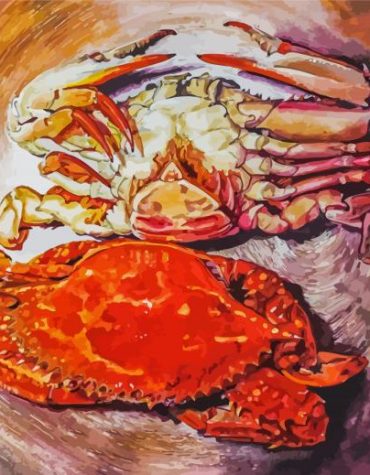 Two Crabs Coastal Scene Paint By Numbers