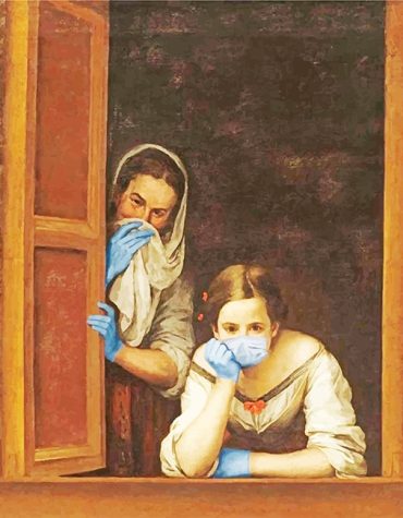 Women at Window Masks Paint By Numbers