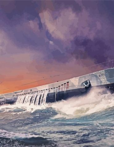 UBoat Ocean Scene Paint By Numbers