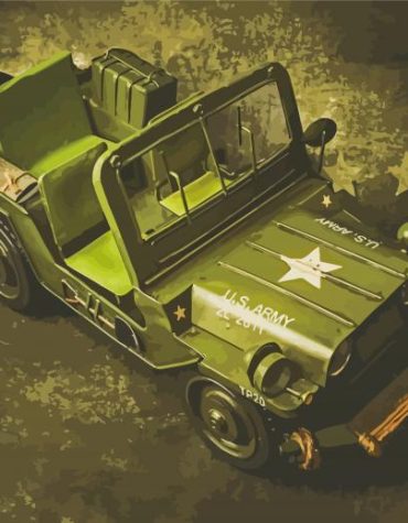 US Military Jeep Adventure Paint By Numbers